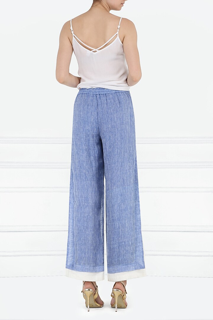 Blue and white layered pants available only at Pernia's Pop Up Shop.