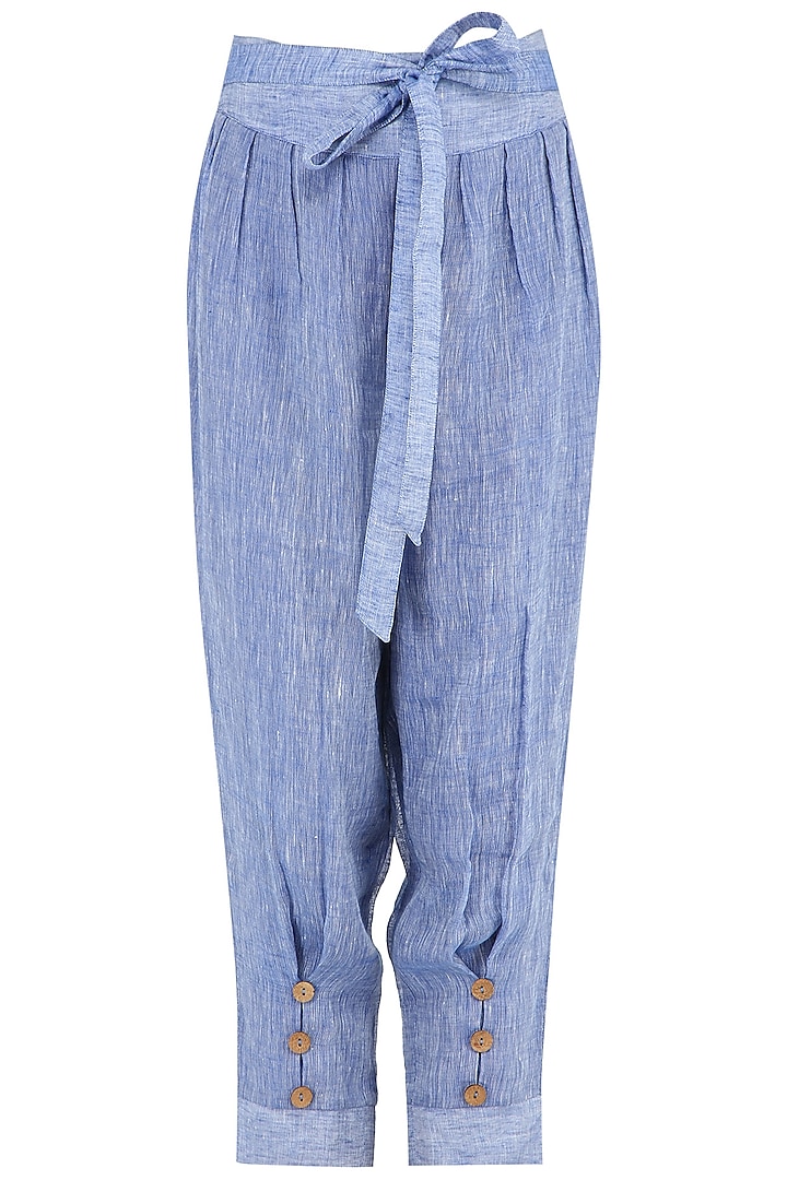 Blue Linen Pants by PABLE