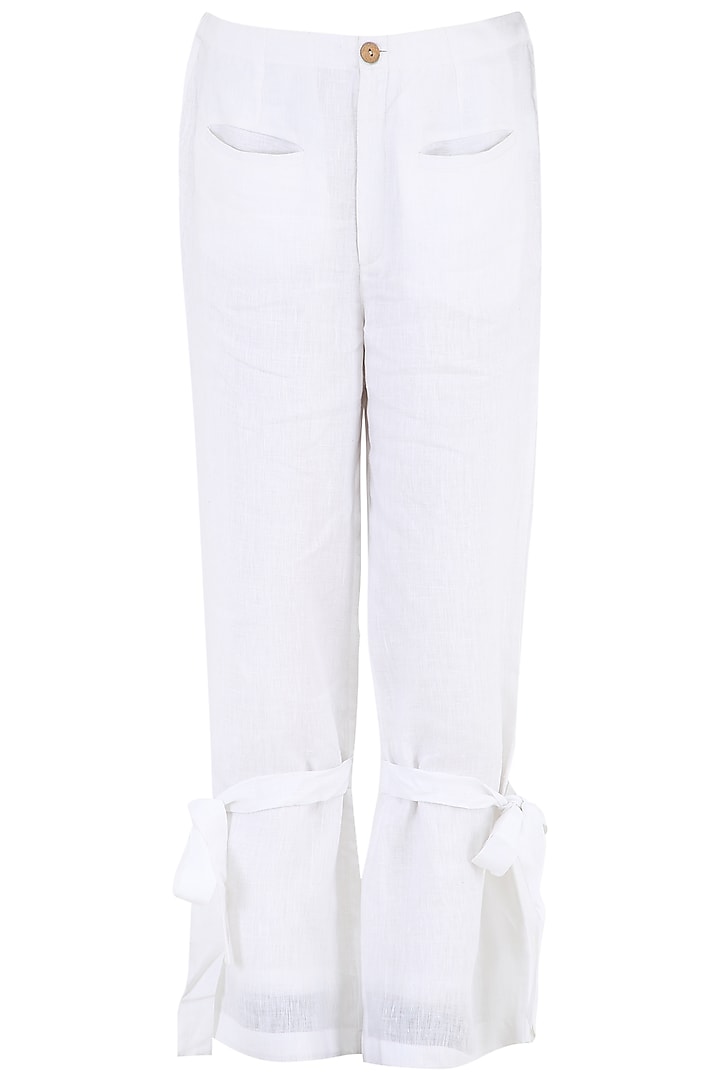 White Linen Pants by PABLE