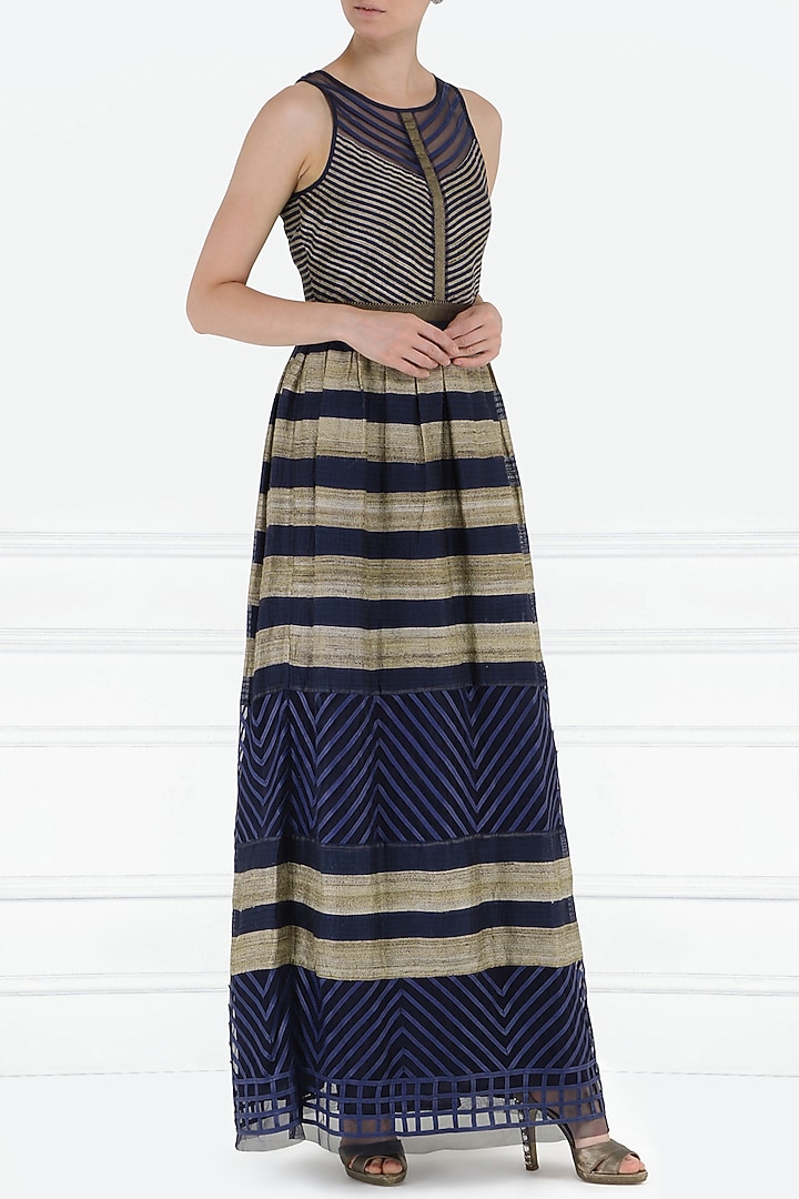 Dark blue tiered gown available only at Pernia's Pop Up Shop.