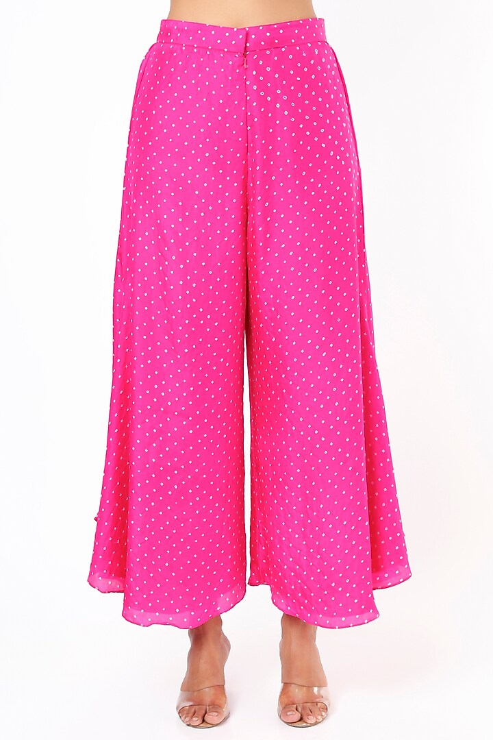 Fuchsia Cape Set With Mirror Work by Pink City By Sarika at Pernia's Pop Up Shop