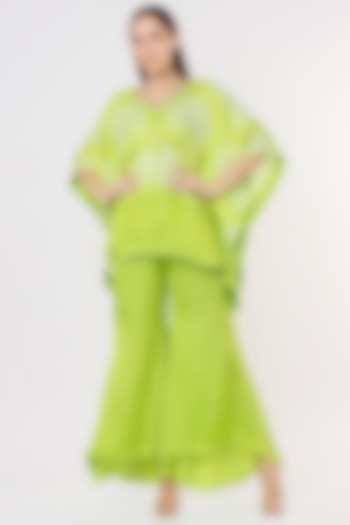 Mint Green Bandhani Kurta Set by Pink City By Sarika at Pernia's Pop Up Shop