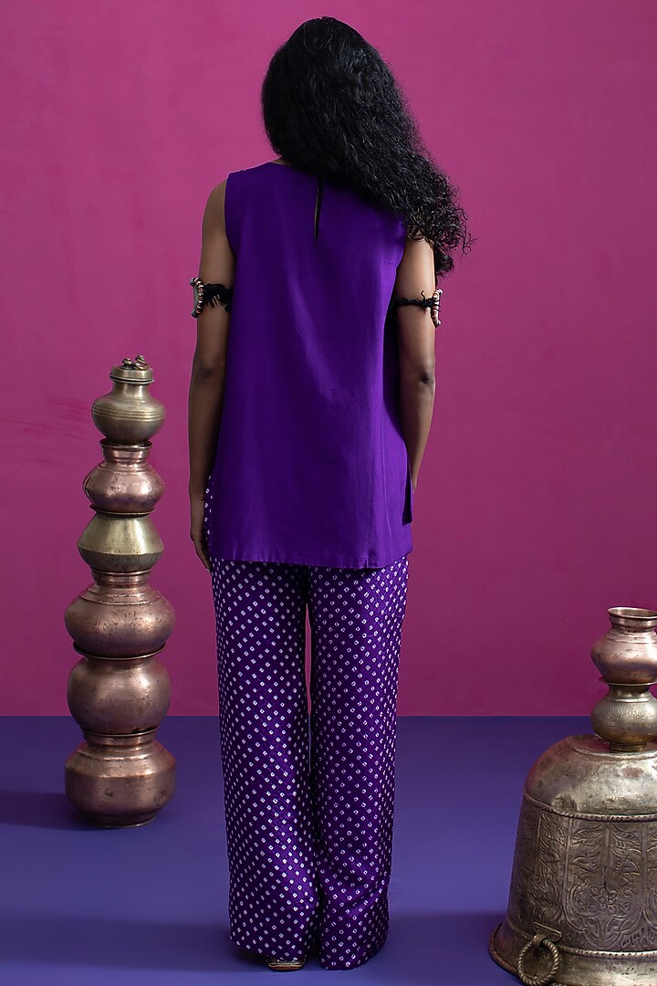 Purple Silk Dori Work Kurta Set by Pink City By Sarika at Pernia's Pop Up Shop