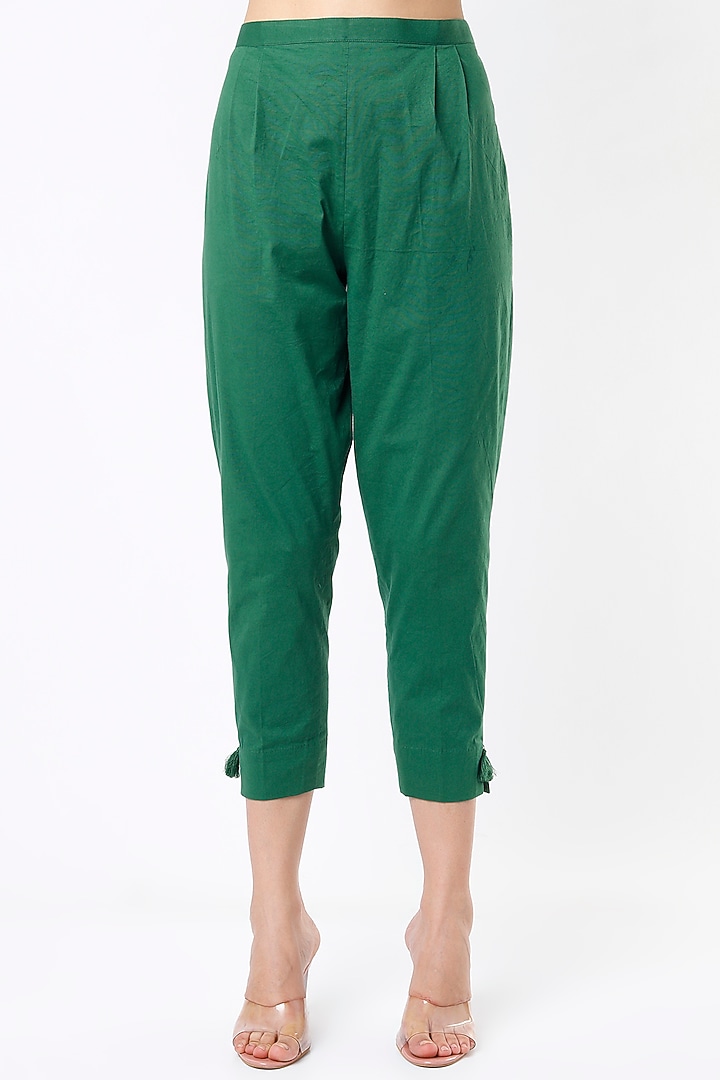 Emerald Green Striped Kurta Set by Pink City By Sarika at Pernia's Pop Up Shop