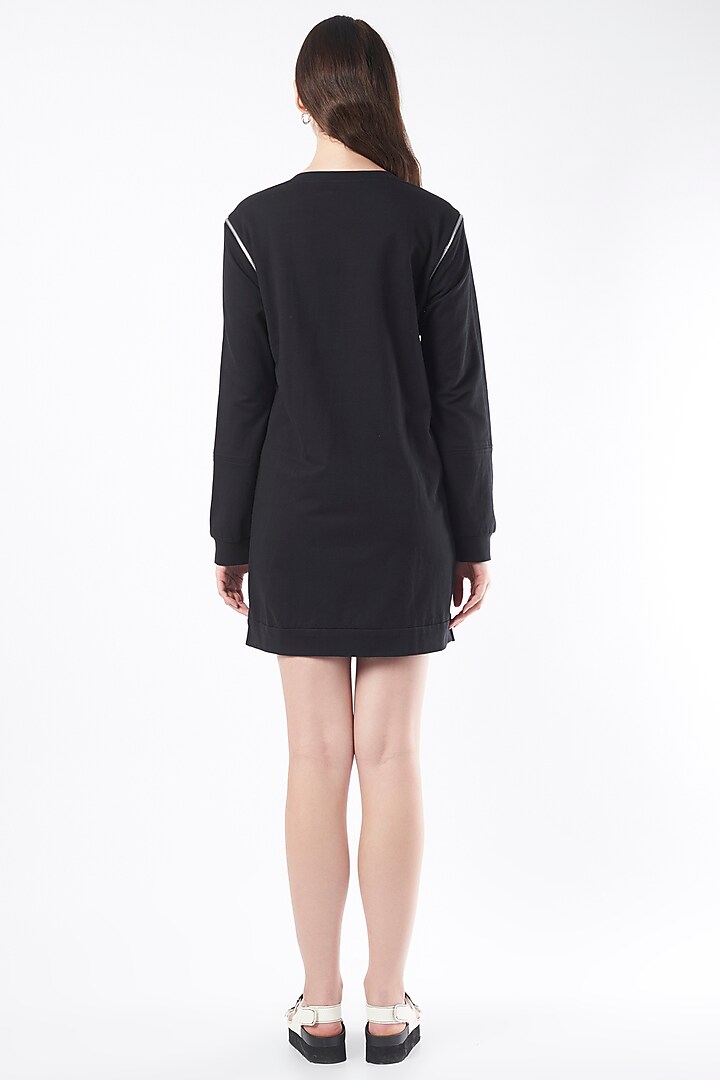 Black Jersey T-shirt Mini Summer Dress by Pocket Stories at Pernia's Pop Up Shop
