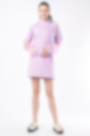 Lavender Jersey T-shirt Hoodie Dress by Pocket Stories