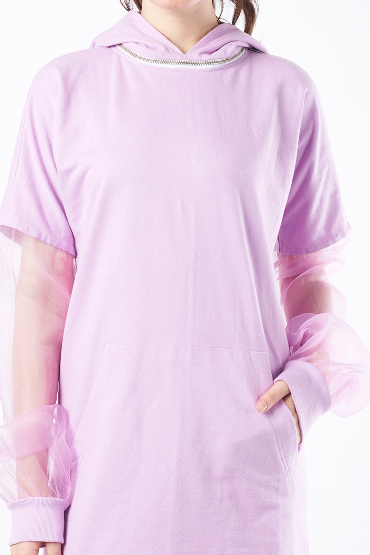 Lavender Jersey T shirt Hoodie Dress Design by Pocket Stories at