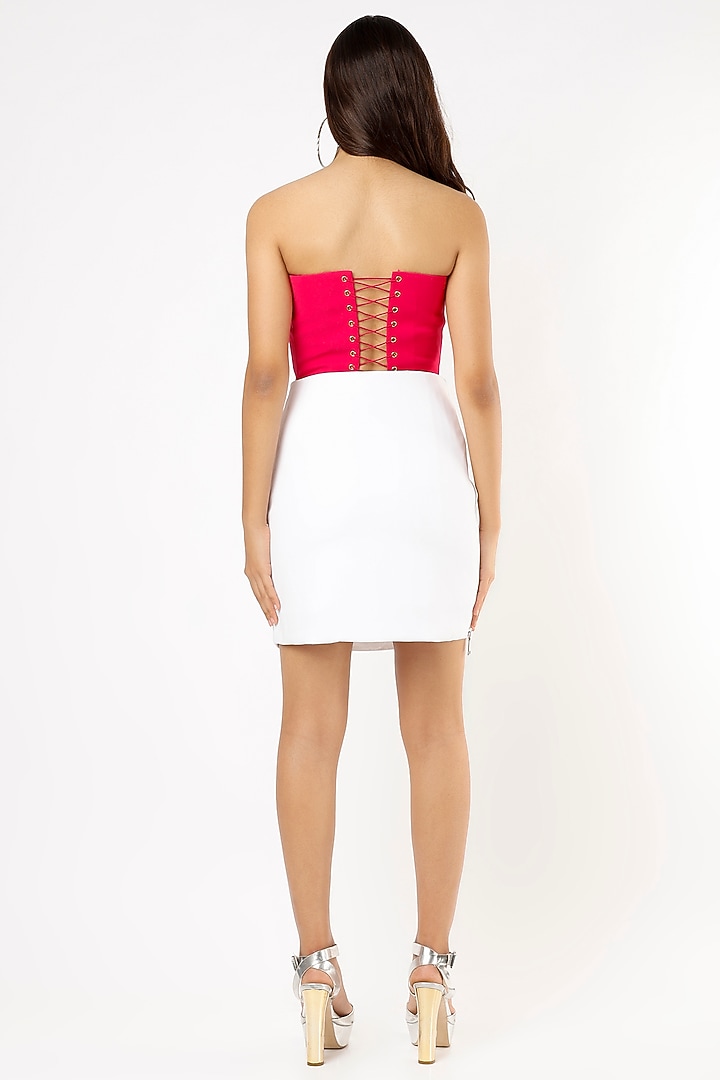 White Embroidered Skirt by Pocket Stories at Pernia's Pop Up Shop