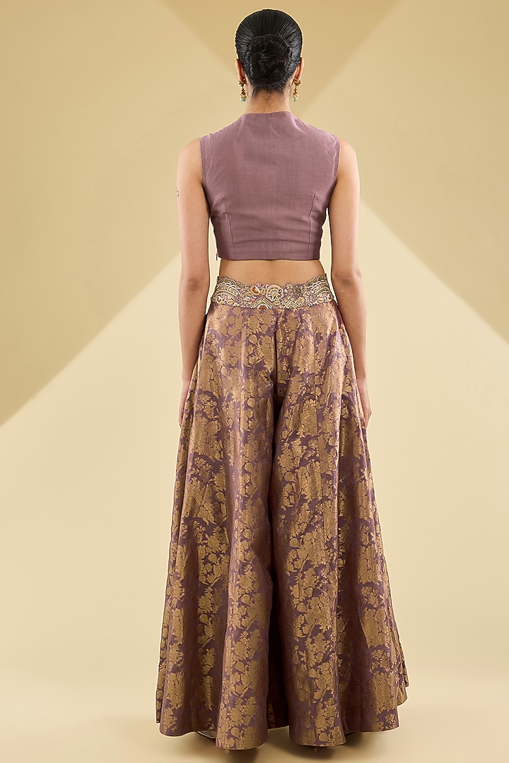 Lilac Organza Cape Set by Petticoat Lane at Pernia's Pop Up Shop