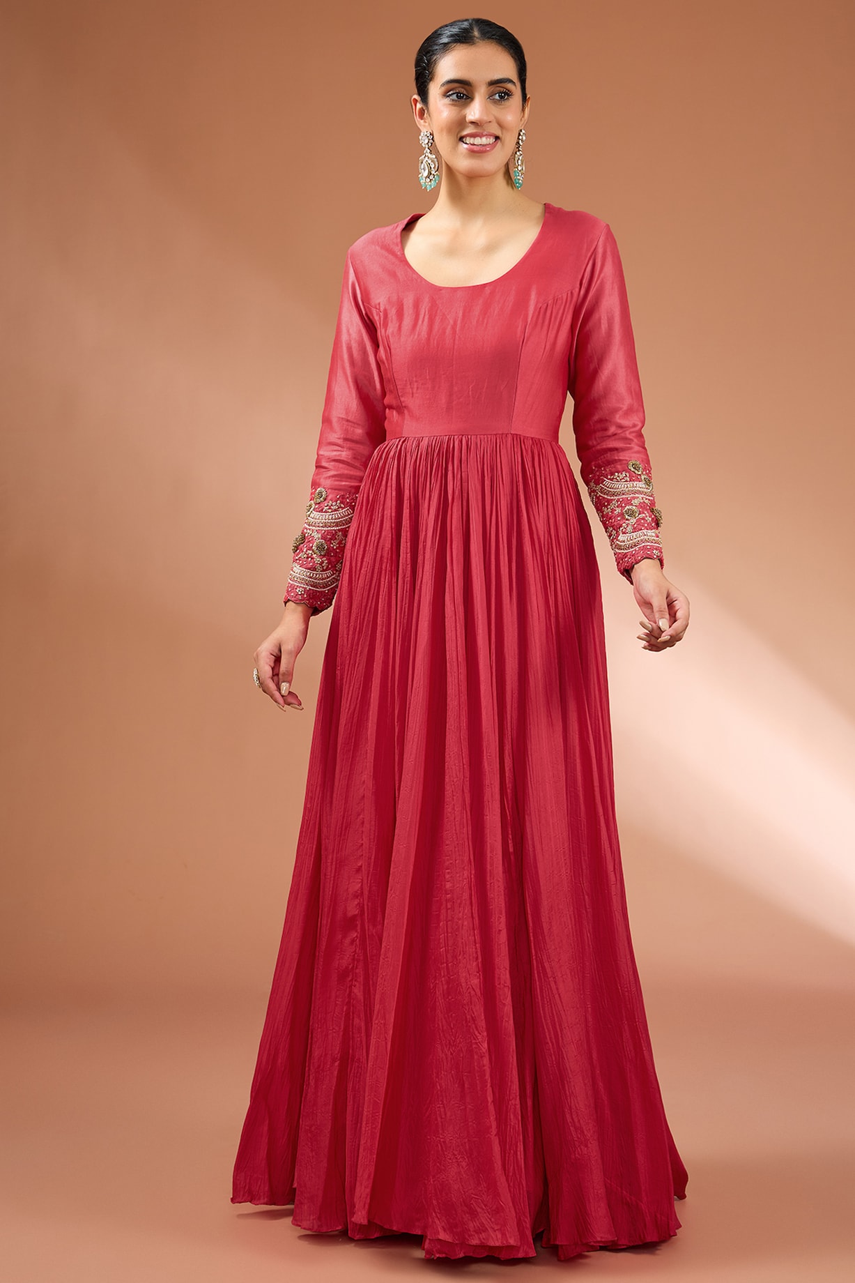 open lace back dress Silk Velvet Slip Maxi Red