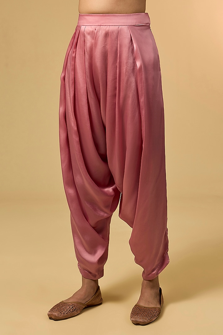 Lilac Dupion Silk Brocade Patchwork Kurta Set by Petticoat Lane at Pernia's Pop Up Shop