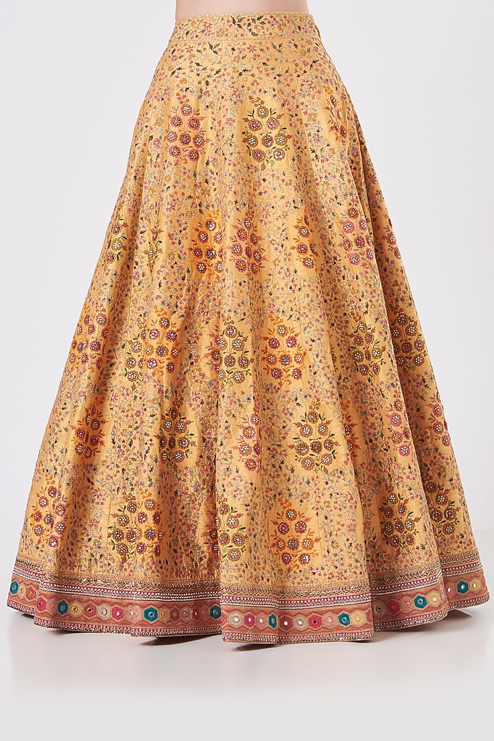 Yellow Embroidered Bridal Lehenga Set by Petticoat Lane at Pernia's Pop Up Shop