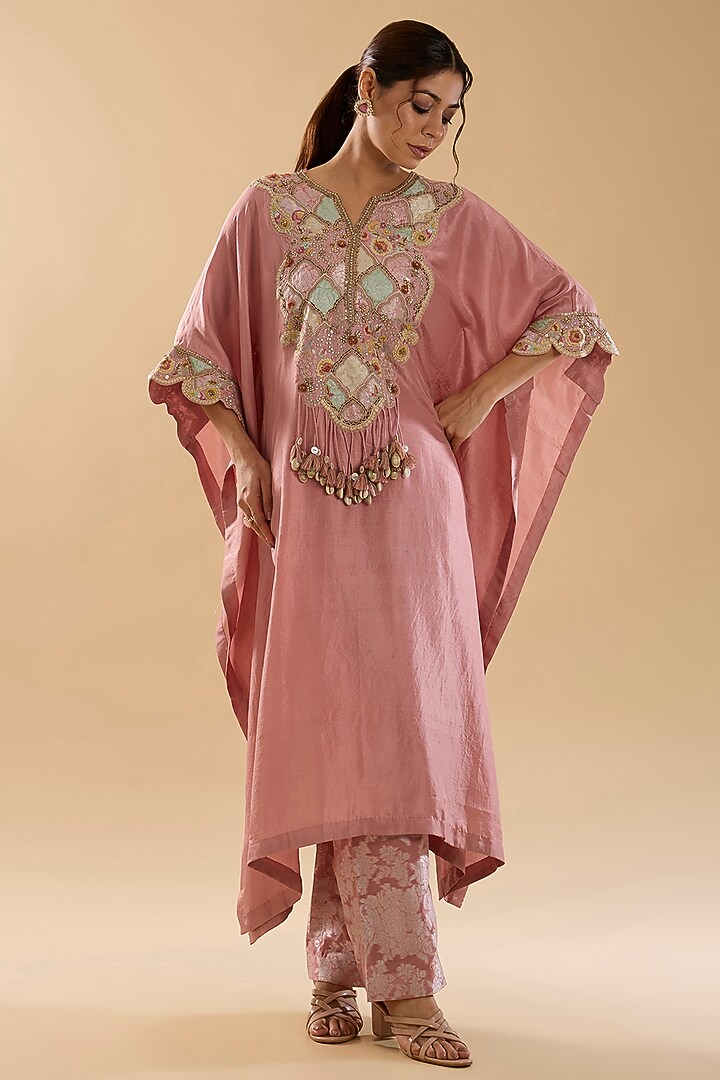Lialc Dupion Silk & Brocade Patchwork Kurta Set by Petticoat Lane at Pernia's Pop Up Shop