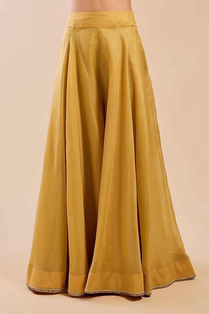 Yellow Organza Bridal Sharara Set by Petticoat Lane at Pernia's Pop Up Shop