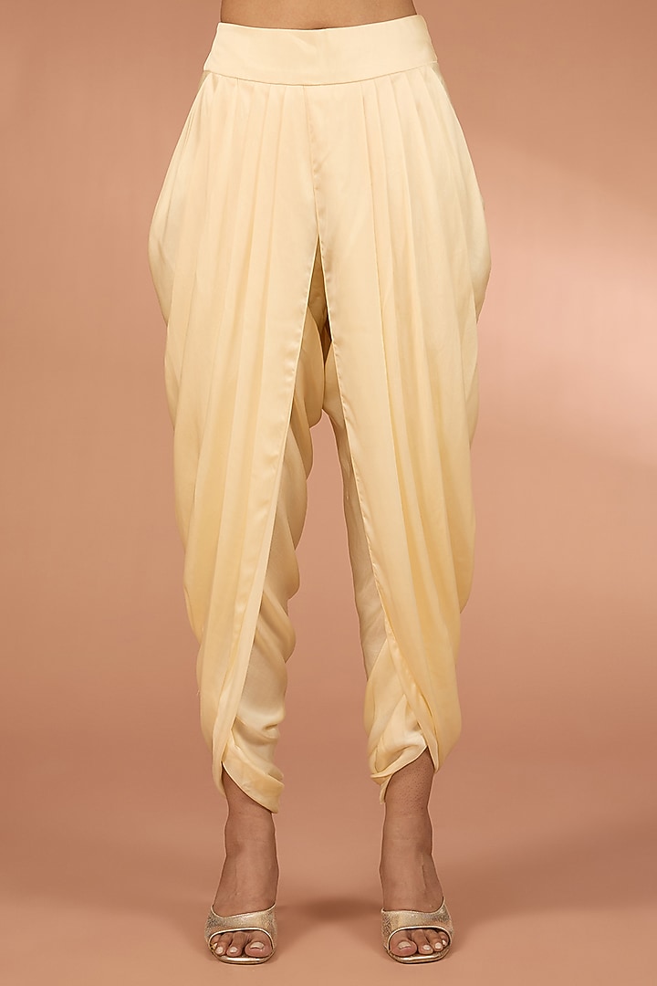 Yellow Chanderi Patchwork Jacket Set by Petticoat Lane at Pernia's Pop Up Shop