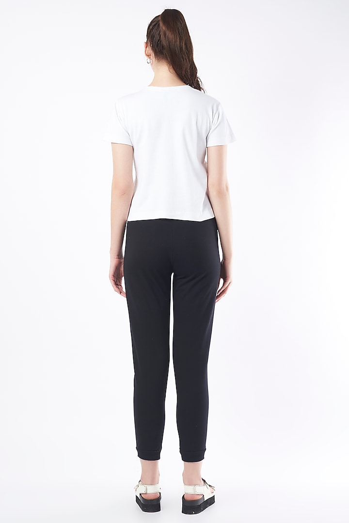 White Jersey T-Shirt With Pocket by Pocket Stories at Pernia's Pop Up Shop