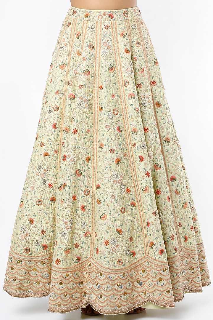 Mint Green Embroidered Bridal Lehenga Set by Petticoat Lane at Pernia's Pop Up Shop