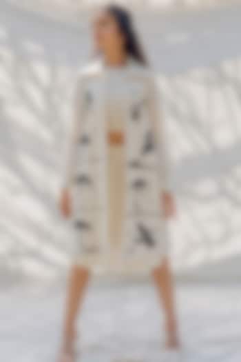 Off-White Front Open Jacket by Purvi Doshi