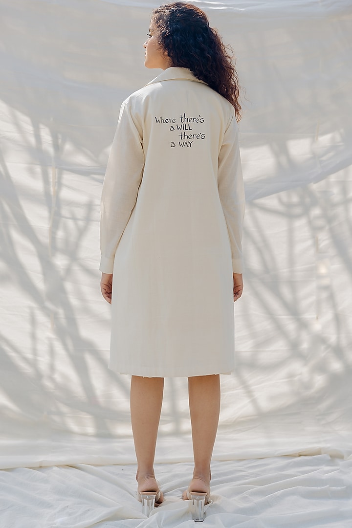 Off-White Front Open Jacket by Purvi Doshi at Pernia's Pop Up Shop