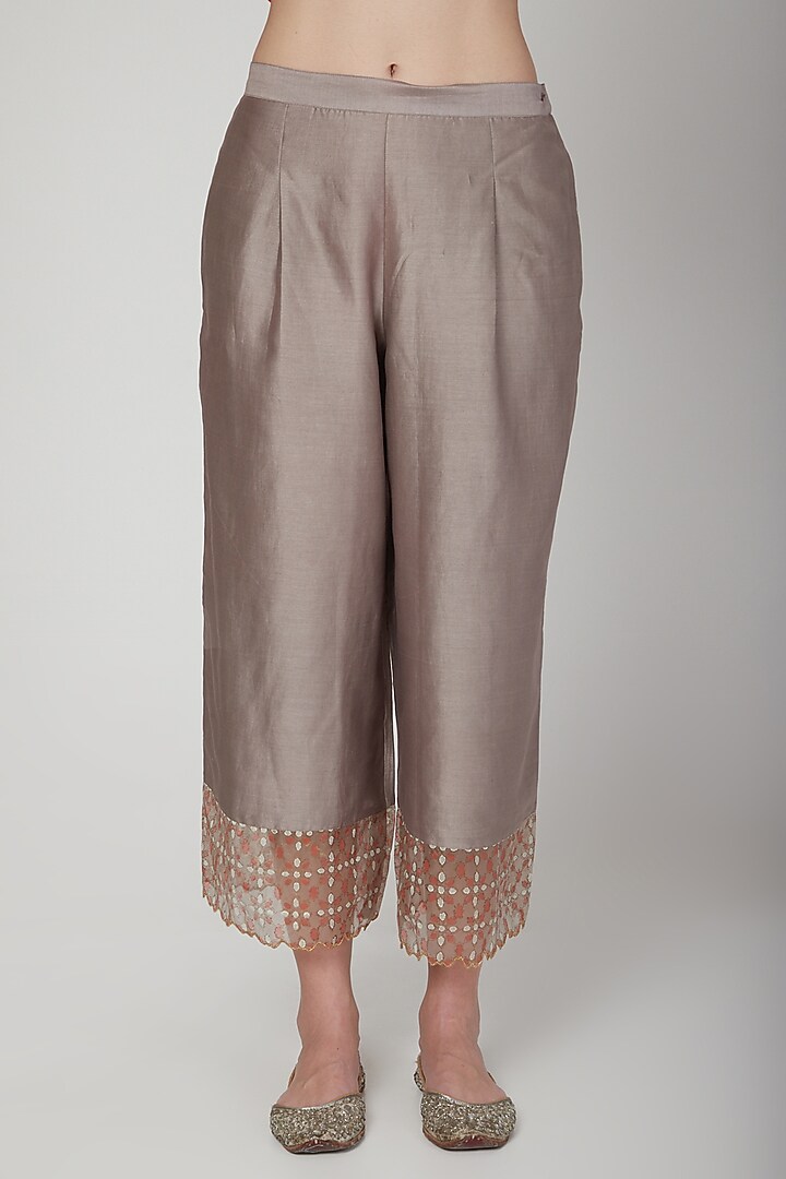 Orange & Beige Embroidered Kurta Set by Poonam Dubey Designs at Pernia's Pop Up Shop