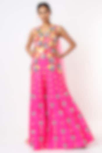 Fuchsia Embellished Jumpsuit by Papa Don't Preach by Shubhika