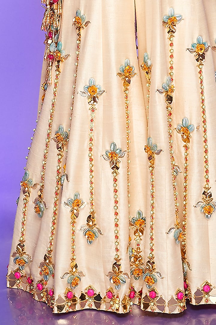 Off White Embellished Jumpsuit by Papa Don't Preach by Shubhika at Pernia's Pop Up Shop