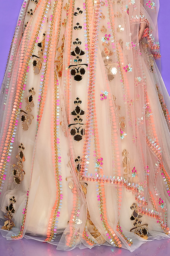 Ivory Shaded Embellsihed Bridal Lehenga Set by Papa Don't Preach by Shubhika at Pernia's Pop Up Shop