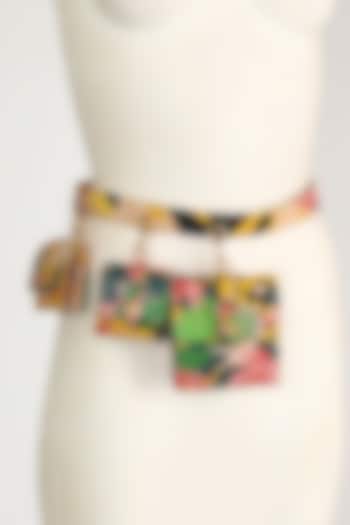 Multi Colored Printed Three Belt Bag by Papa don't preach by Shubhika Accessories