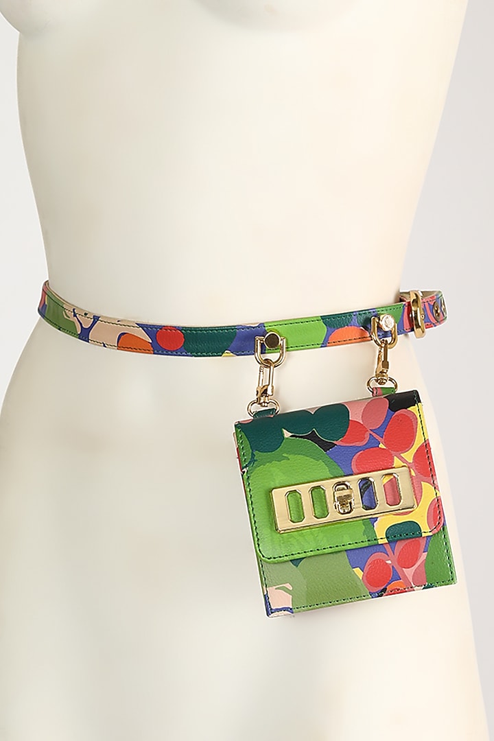 Multi Colored Prophets Song Print Belt Bag by Papa don't preach by Shubhika Accessories at Pernia's Pop Up Shop