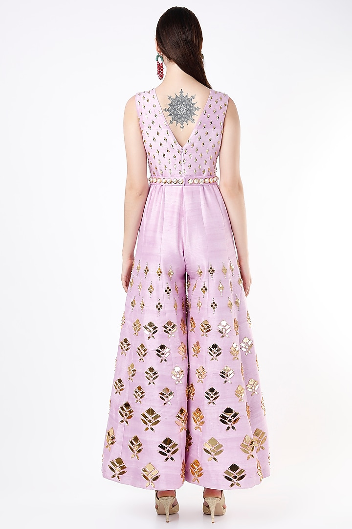 Lilac Embroidered Jumpsuit by Papa Don't Preach by Shubhika at Pernia's Pop Up Shop