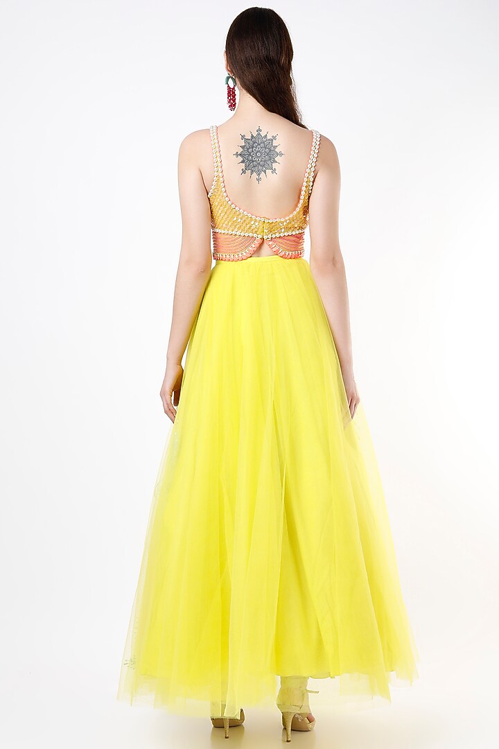 Lime Yellow Embellished Bridal Lehenga Set by Papa Don't Preach by Shubhika at Pernia's Pop Up Shop