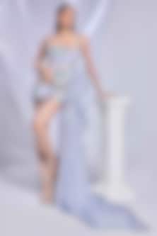 sachin and babi light blue dress Indian Bridal Engagement Dresses