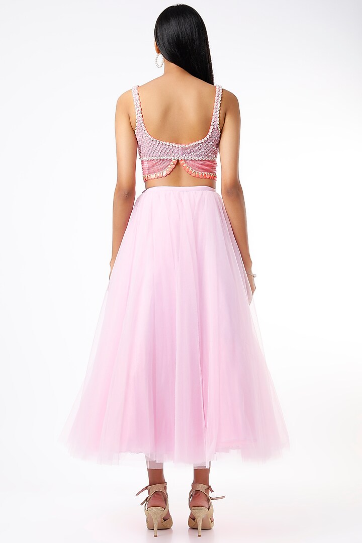 Lilac Sequins Embellished Half Wedding Lehenga Set by Papa Don't Preach by Shubhika at Pernia's Pop Up Shop