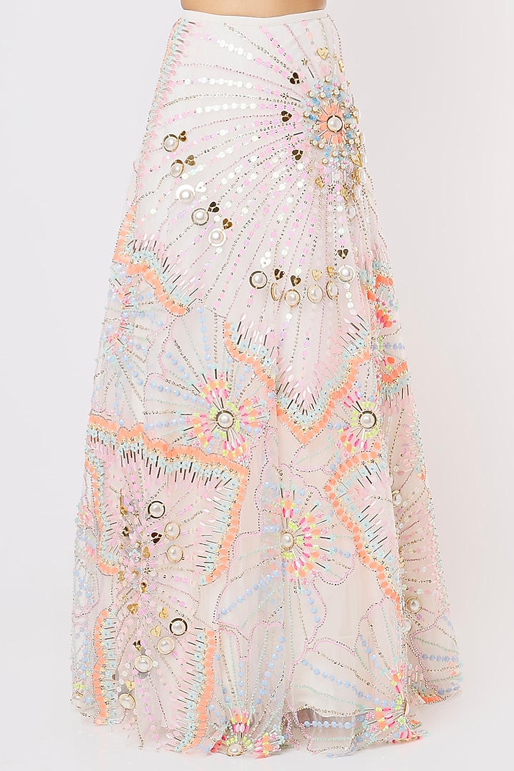 Ivory Embellished Bridal Lehenga Set by Papa Don't Preach by Shubhika at Pernia's Pop Up Shop