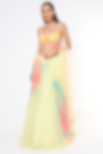 Yellow Embellished Bridal Lehenga Set by Papa Don't Preach by Shubhika at Pernia's Pop Up Shop
