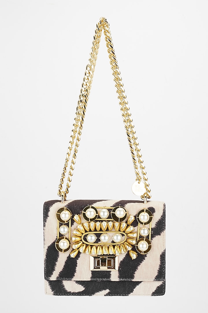 Multi Colored Printed & Embellished Crossbody Bag by Papa don't preach by Shubhika Accessories