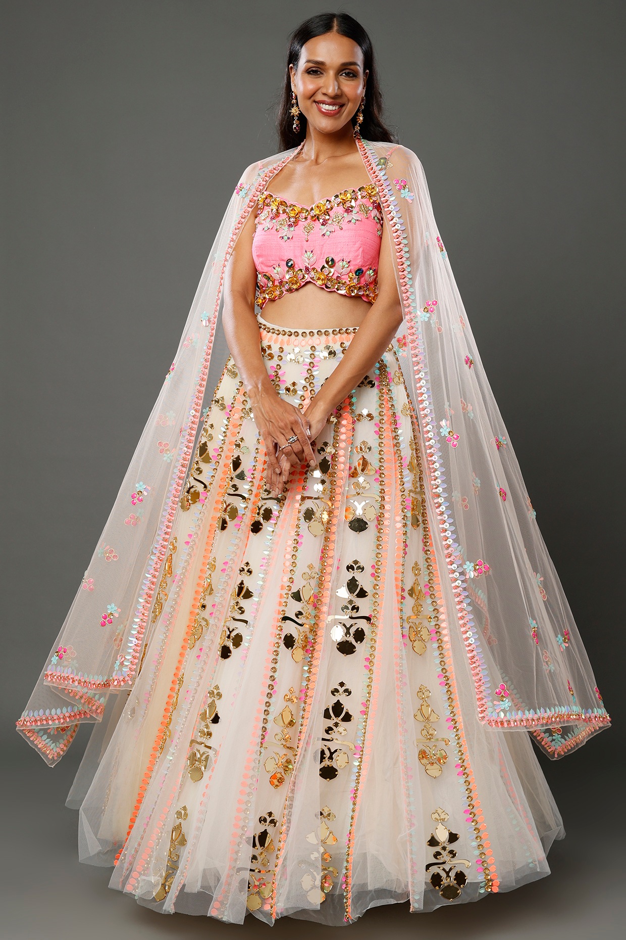 Sky Blue Embroidered Lehenga Set Design by Papa Don'T Preach By Shubhika at  Pernia's Pop Up Shop 2024