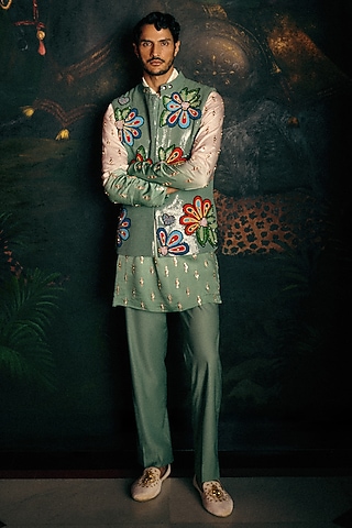 Buy Floral Nehru Jacket For Engagement for men Online from Indian Designers 2026 Buy Floral Nehru Jacket For Engagement for men Online from Indian Designers 2026