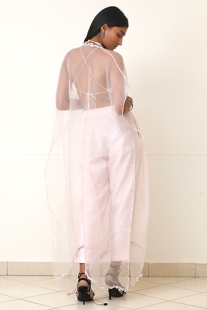 Powder Pink Embellished Pant Set by Powder Pink at Pernia's Pop Up Shop