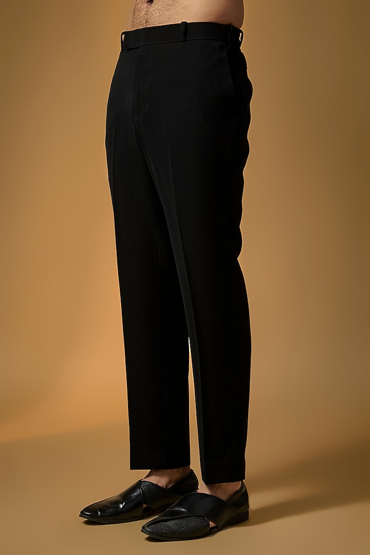 Black Suiting Embroidered Wedding Indowestern Set by PARV DESIGN STUDIO at Pernia's Pop Up Shop