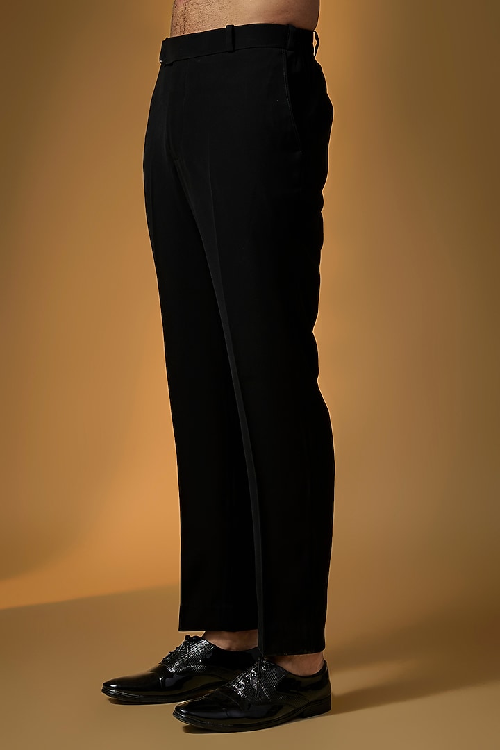 Black Suiting Embroidered Tuxedo Set by PARV DESIGN STUDIO at Pernia's Pop Up Shop