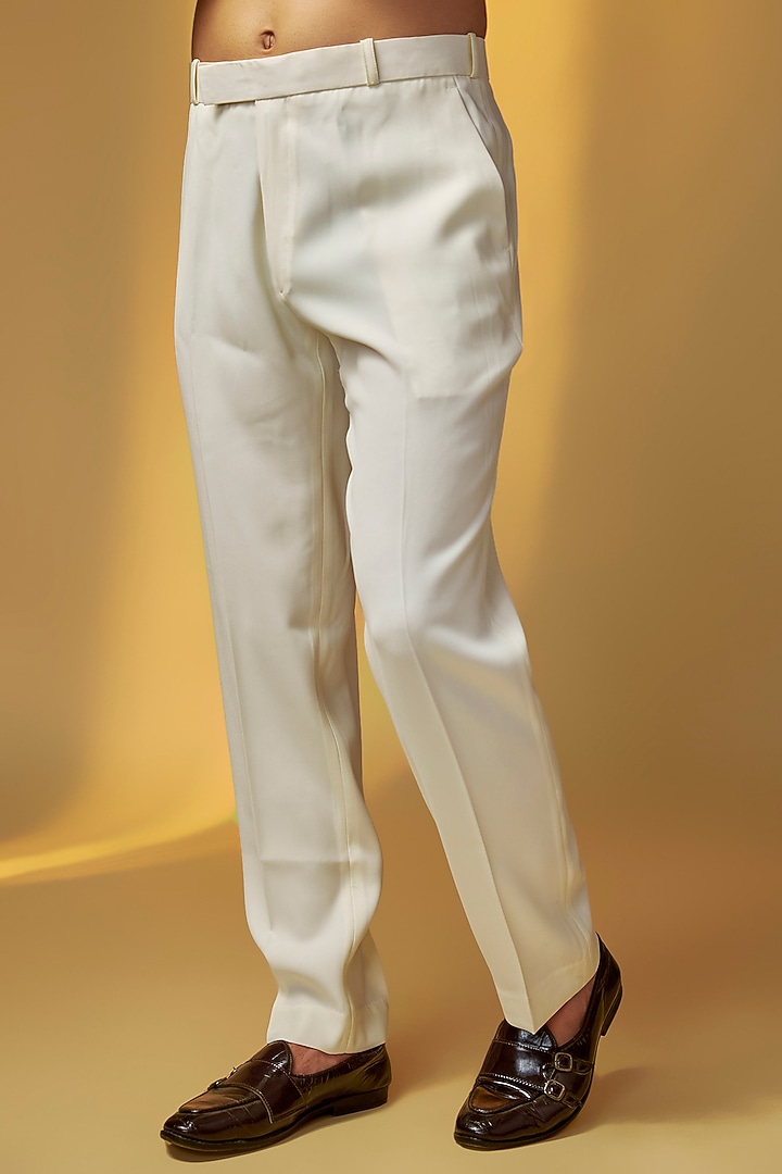 Cream Suiting Cutdana & Bead Embroidered Wedding Indowestern Set by PARV DESIGN STUDIO at Pernia's Pop Up Shop