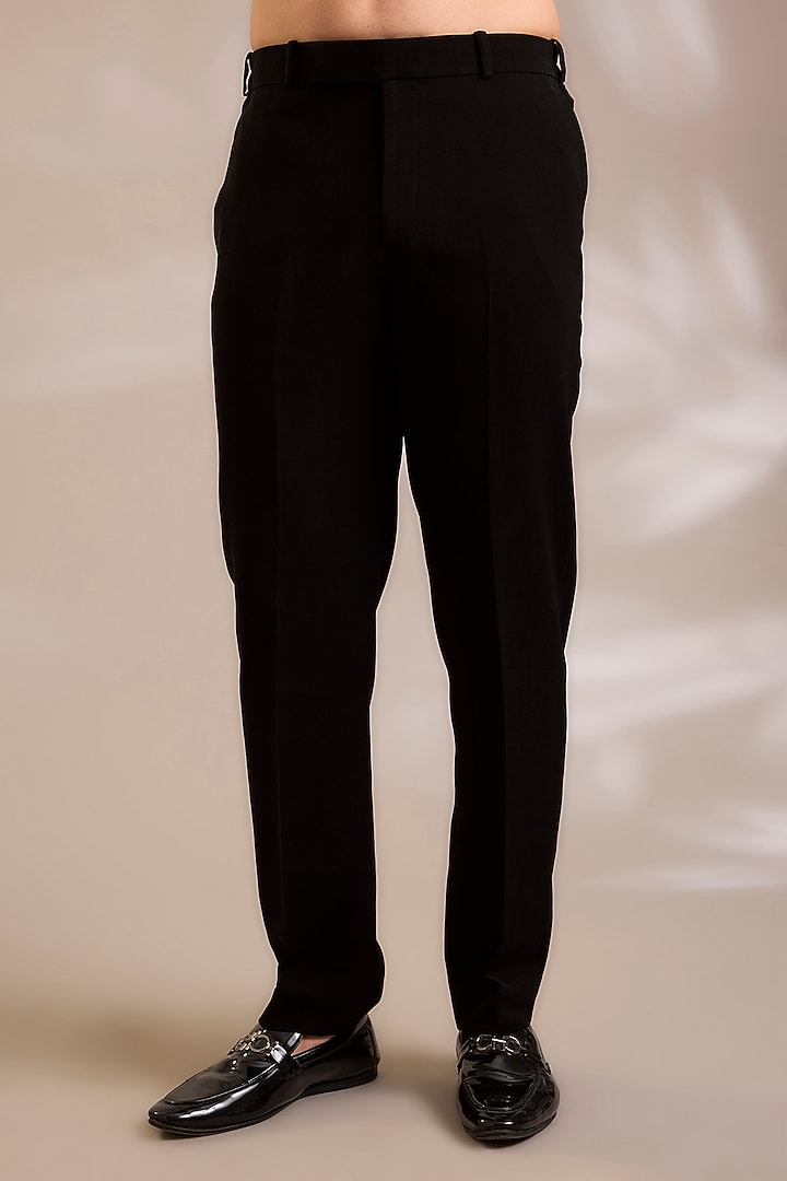 Black Suiting Embroidered Wedding Indowestern Set by PARV DESIGN STUDIO at Pernia's Pop Up Shop