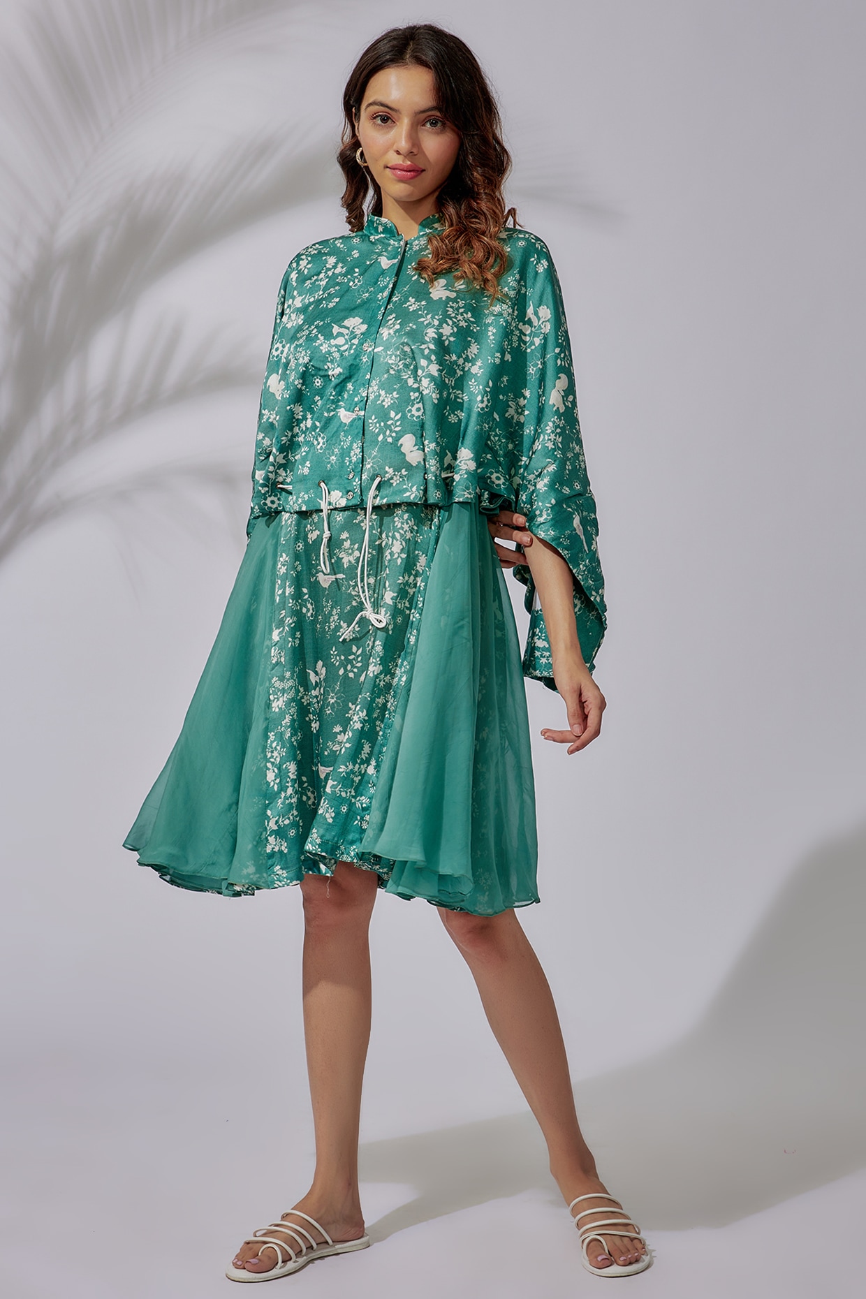 Buy Organza Jacket Kurta Slim Pants Set Online - W for Woman