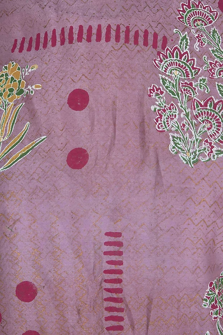Purple block printed tunic with pants available only at Pernia's Pop Up Shop.