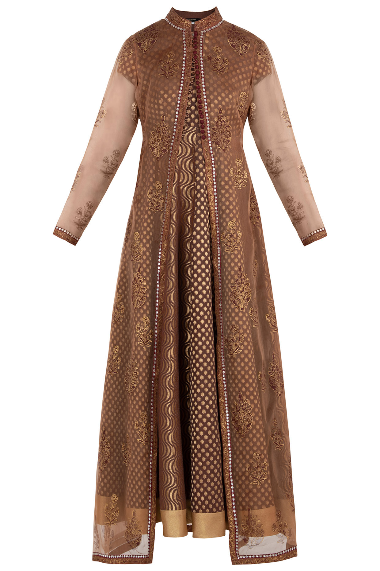anarkali gown with jacket