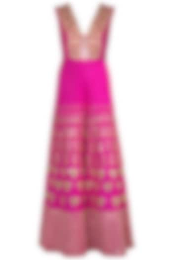 Hot Pink Embroidered Jumpsuit by Papa Don't Preach by Shubhika