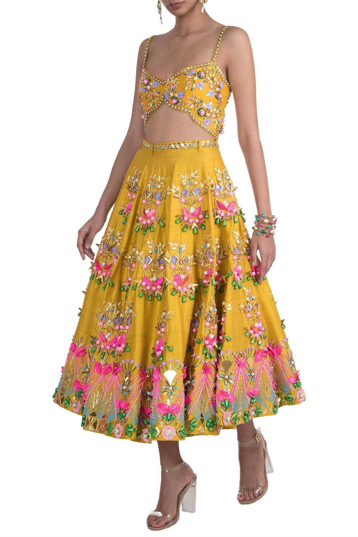 short lehenga set