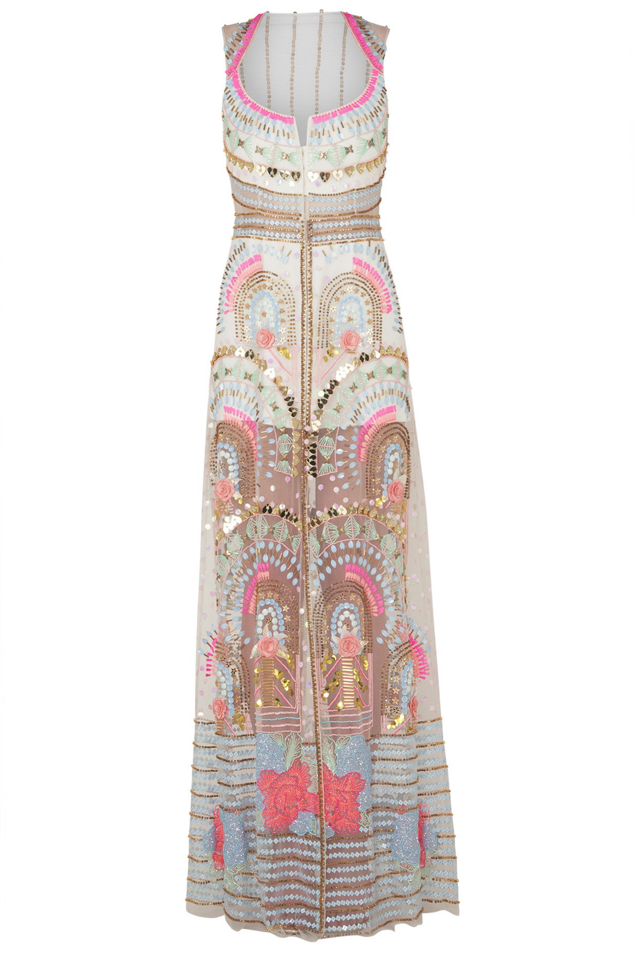 White sheer embroidered jacket available only at Pernia's Pop Up Shop.