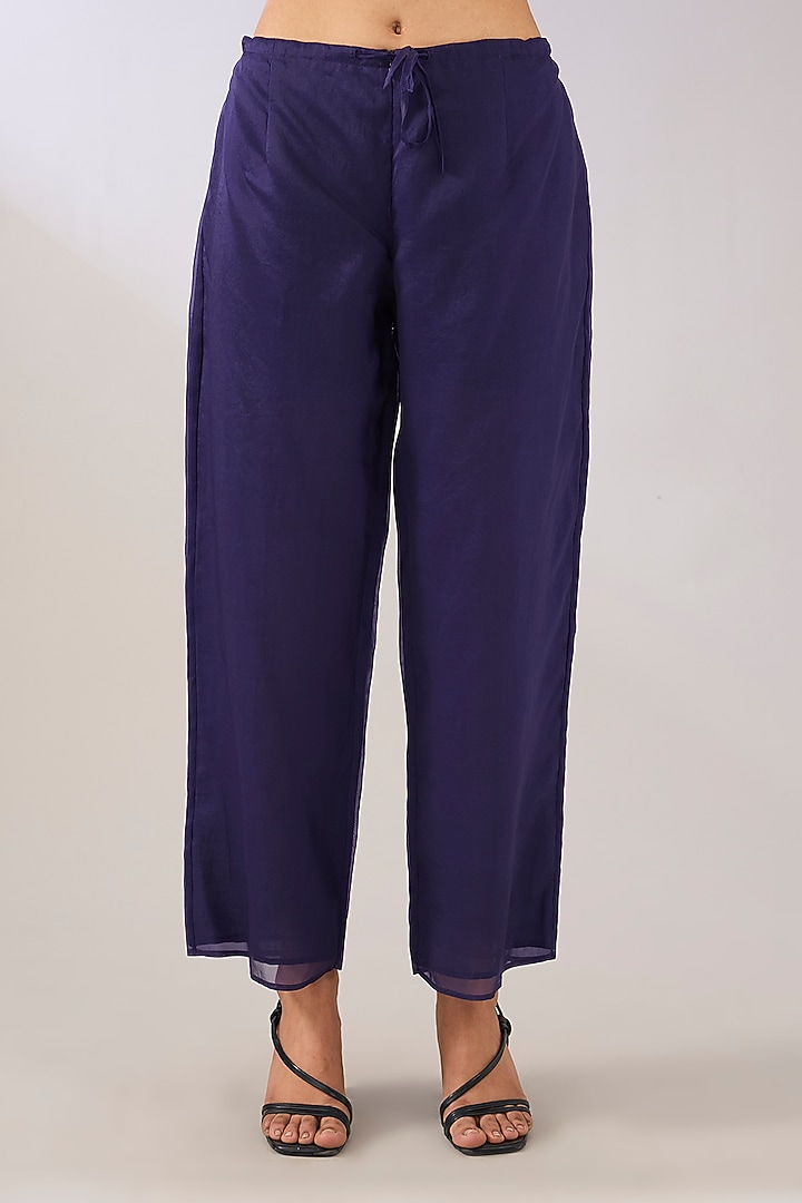 Purple Silk Organza Pant by Peachoo at Pernia's Pop Up Shop